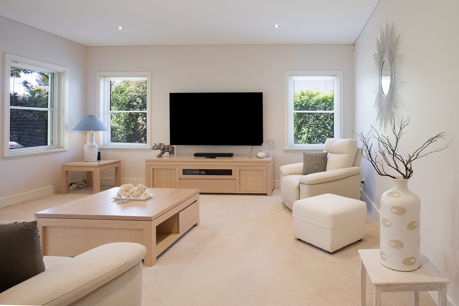 Shared living area at the Caringbah South house